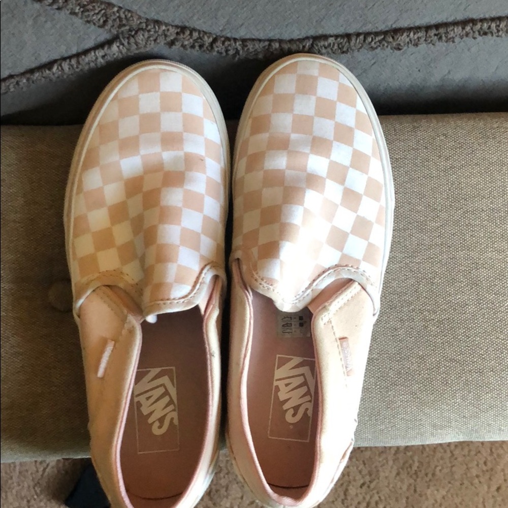 Pink checkered vans
